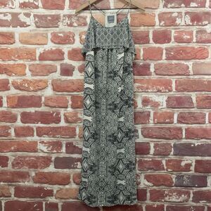 Anthropologie Vanessa Virginia Dress Womens Size 2 Black White Boho Floral Maxi